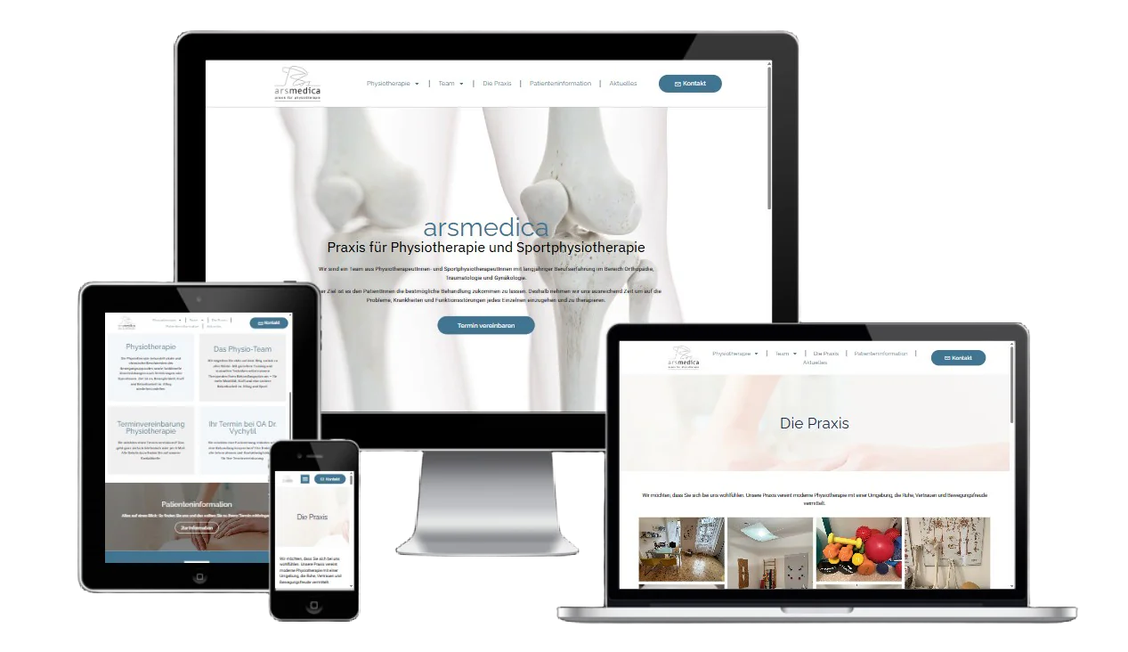 Webseite für Physiotherapeuten